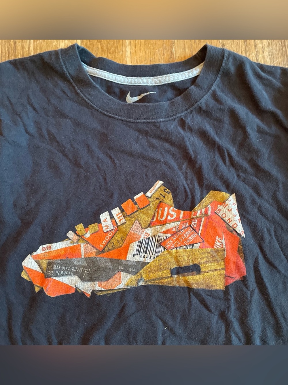 Nike Black Tee with Multicolor Sneaker Graphic